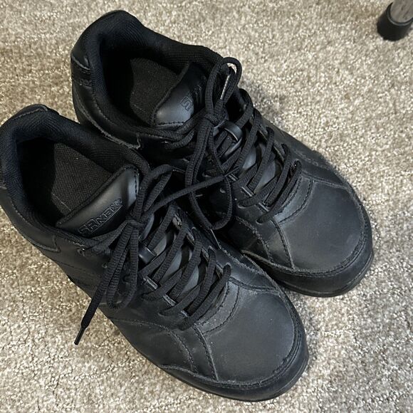 Sr Max Steel Toe SRM 1880 Black Leather Ankle Shoes Work Mens 8 Women 9 41 - Picture 1 of 9